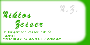 miklos zeiser business card